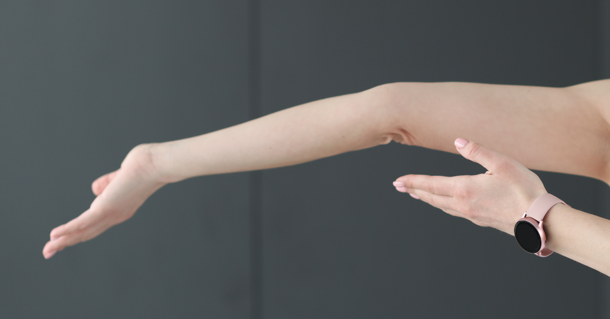 a hyperextended elbow